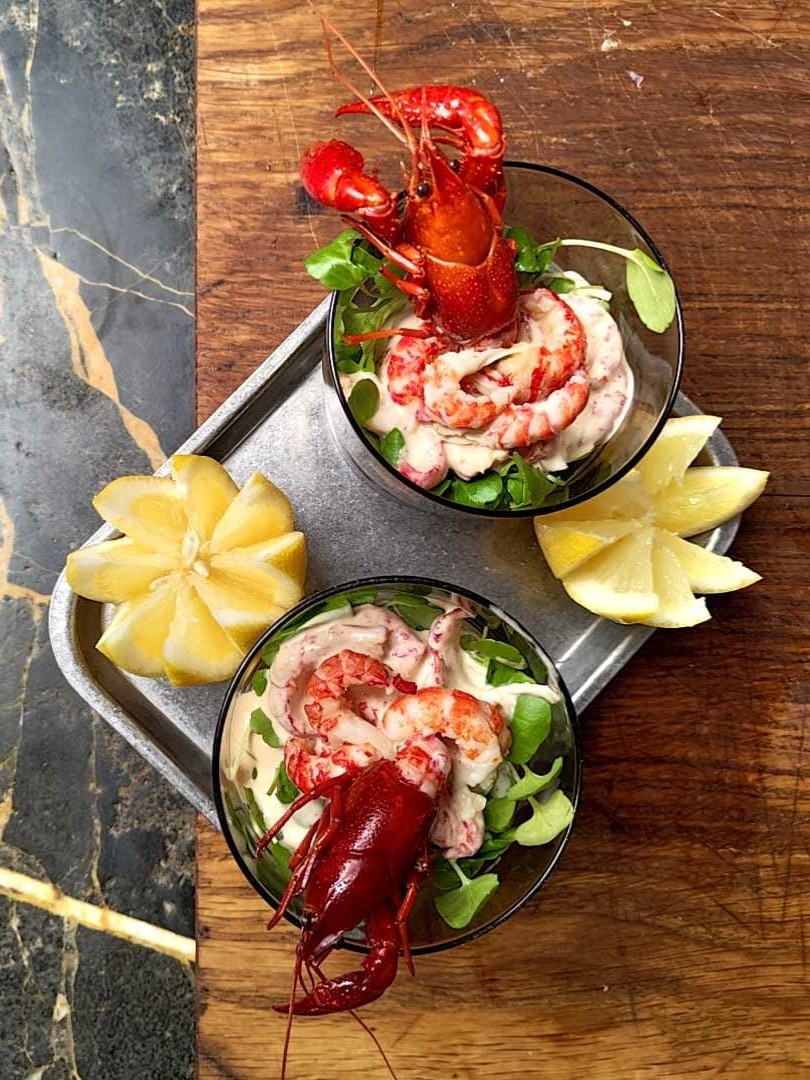 Rivierkreeftjes cocktail