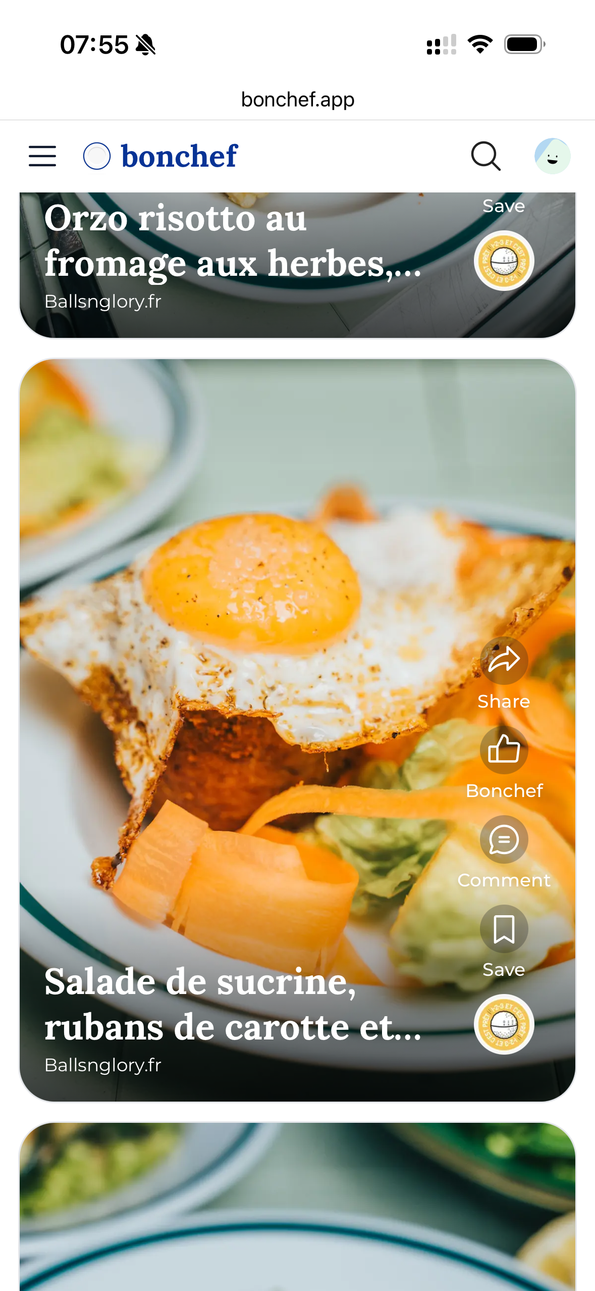 Bonchef public recipe feed