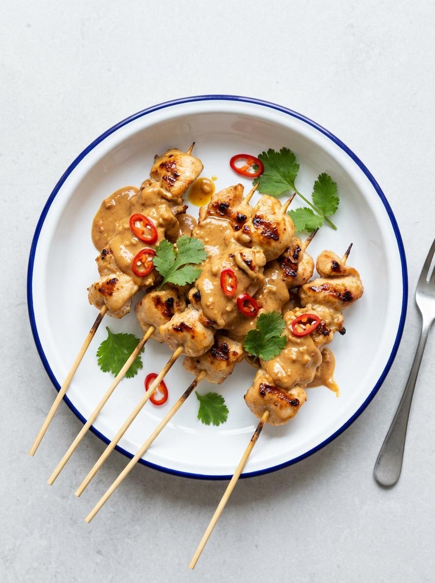Airfryer saté met satésaus