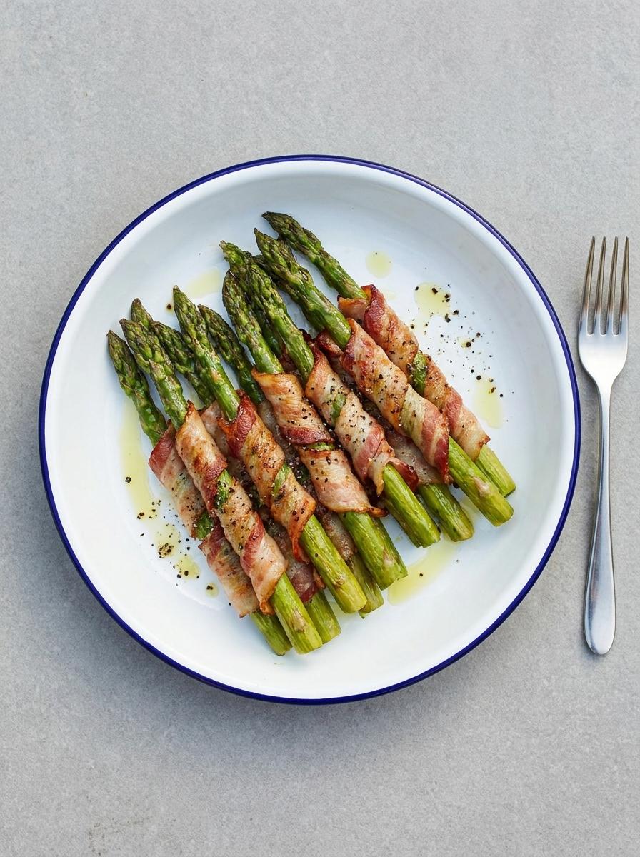 Bacon gewikkelde asperges