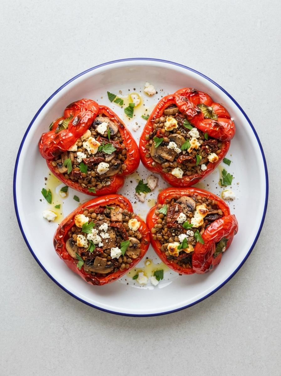 Vegetarische gevulde paprika