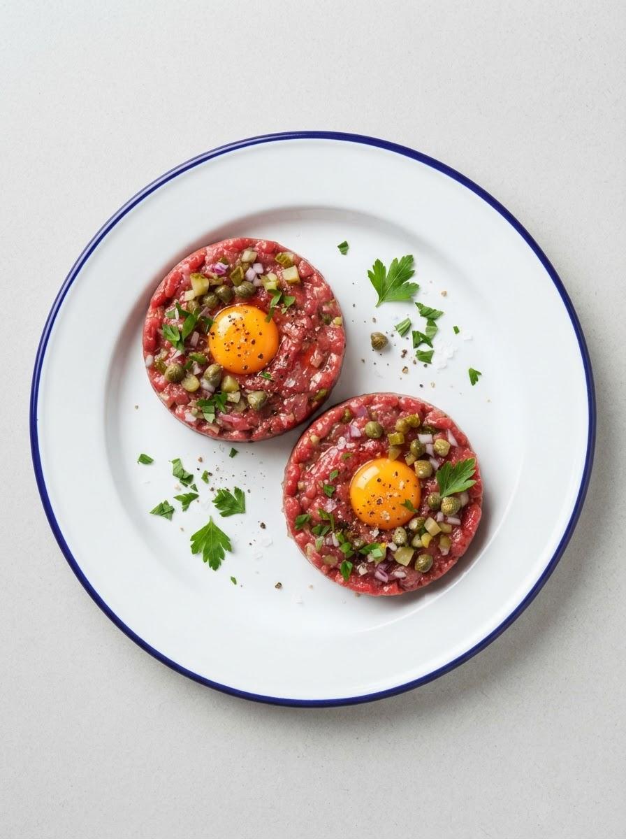 Eiwitrijke klassieke steak tartaar