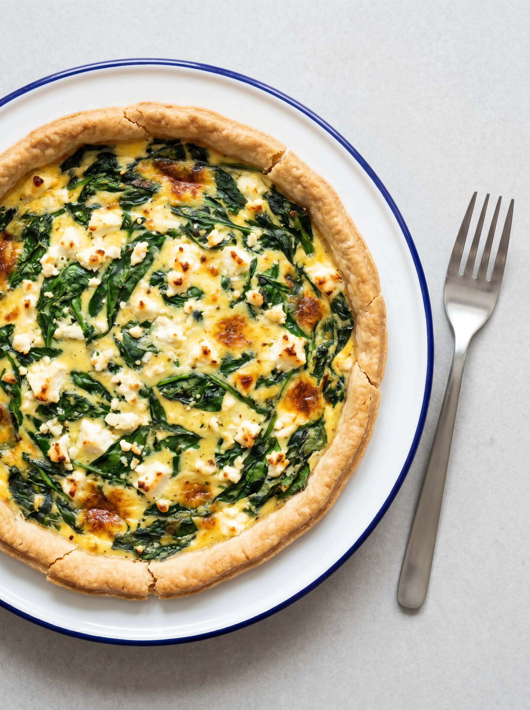 Spinazie Feta Quiche uit de Airfryer