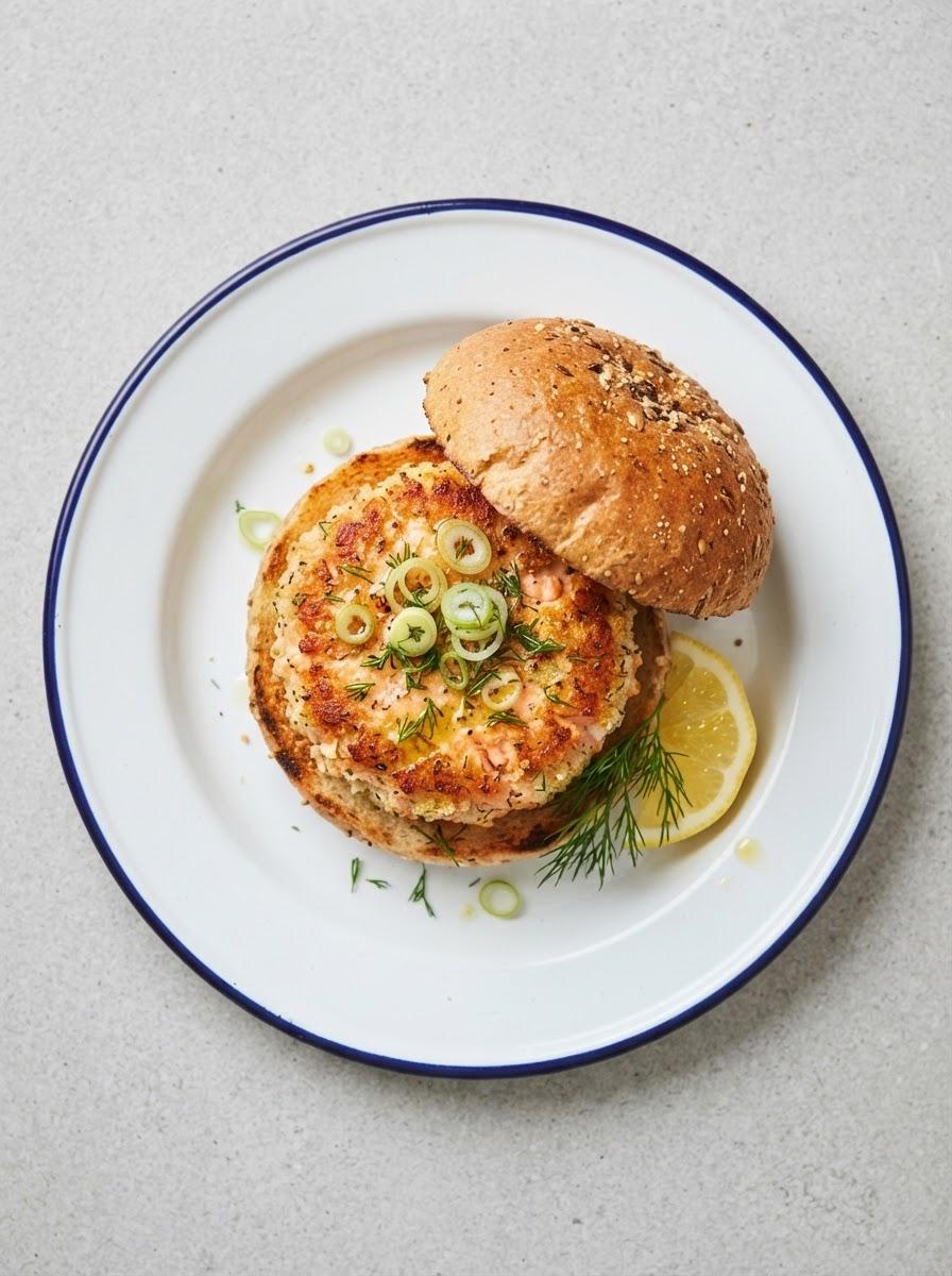 Eiwitrijke gezonde visburgers
