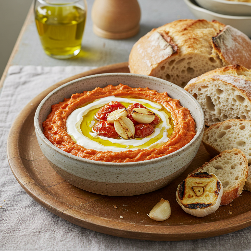 Dip van Tomaat met Knoflook en Yoghurt