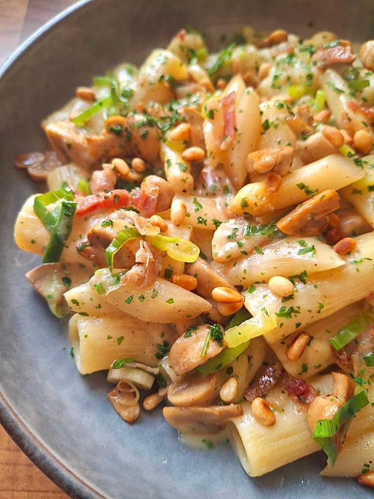 Rigatoni Sensazione met Asperges en Romige Grana Padano Saus
