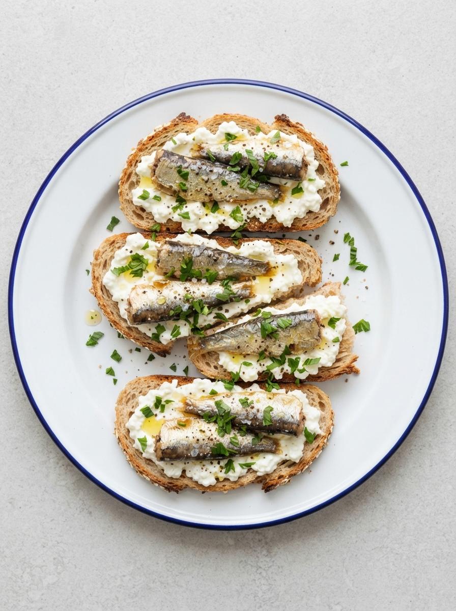 Eiwitrijke sardientjes op toast