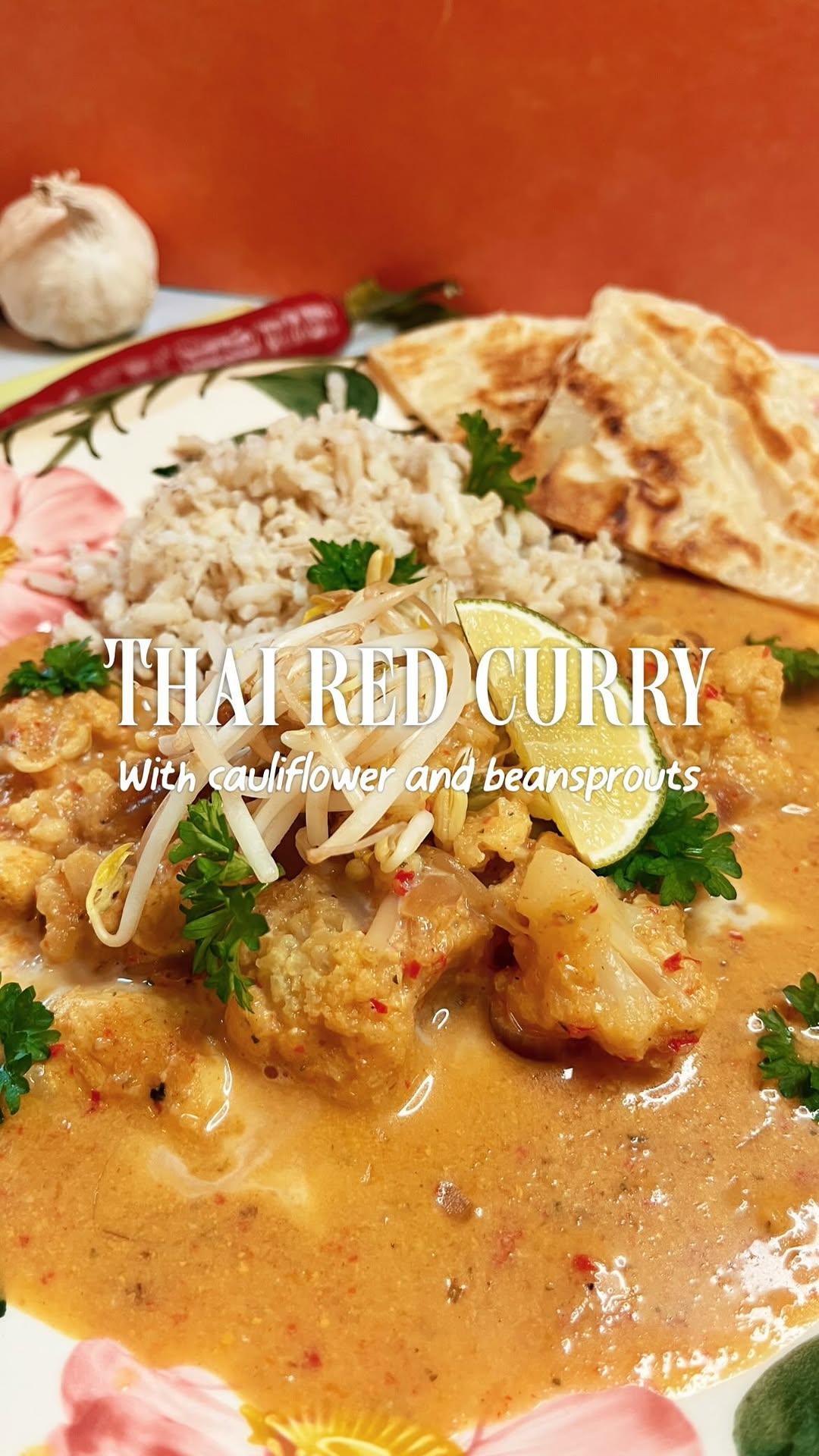 Thaise rode curry met bloemkool en taugé