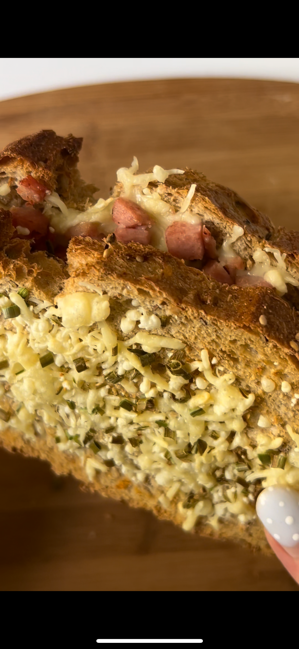 Ham & kaas broodje uit de airfryer