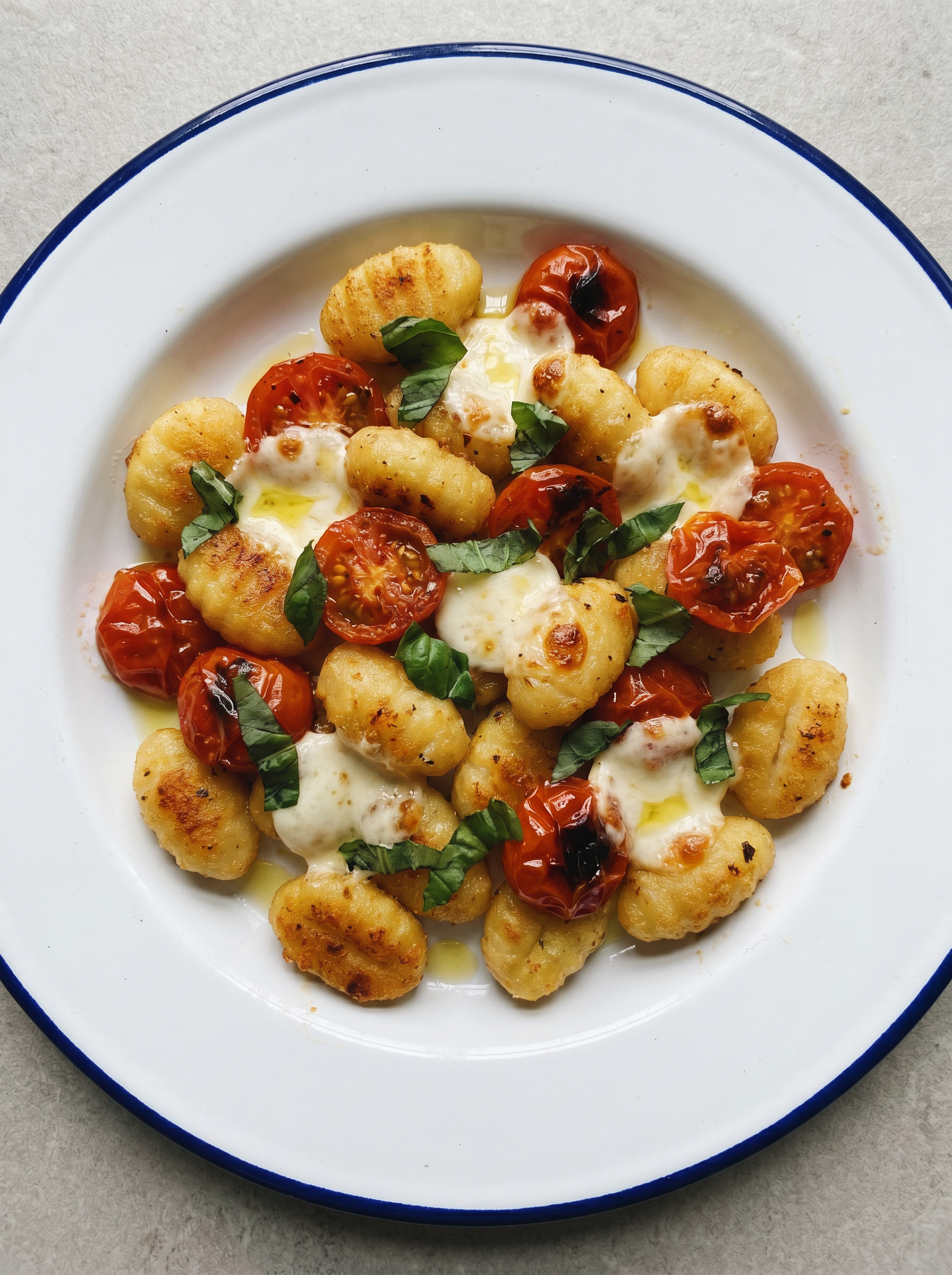 Airfryer Caprese Gnocchi