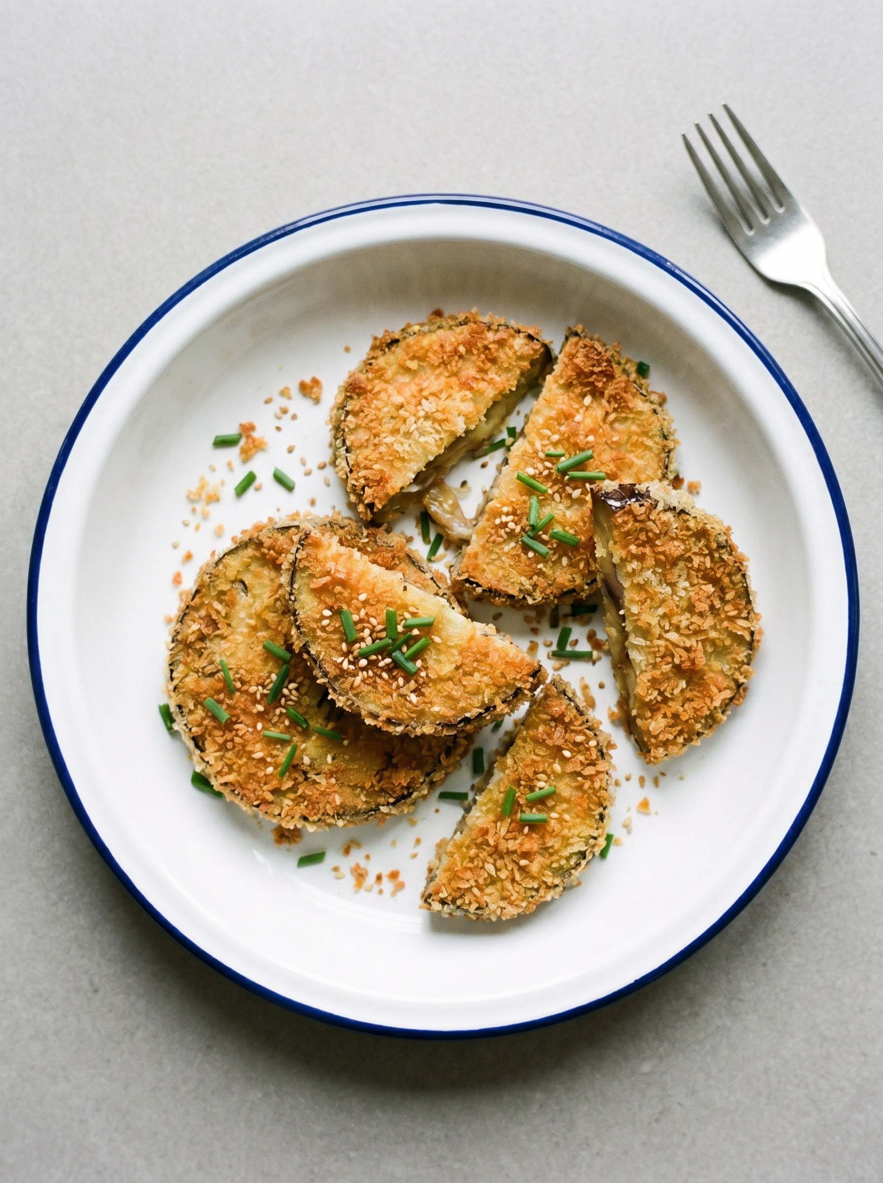 Aubergine Katsu uit de Airfryer