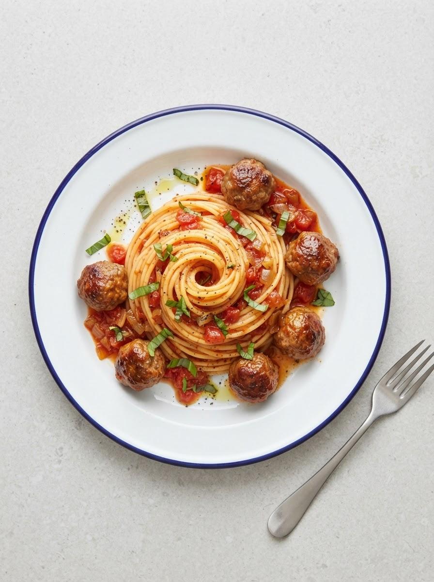 Snelle gehaktballetjes in tomatensaus