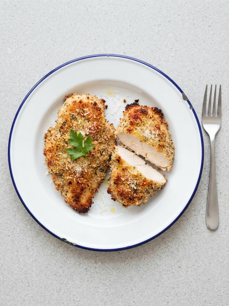 Eiwitrijke kipschnitzel uit de oven