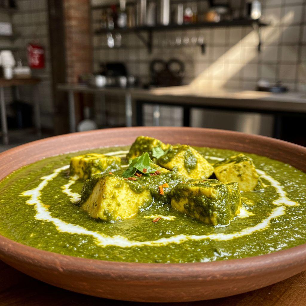 Fluweelzachte Saag Paneer