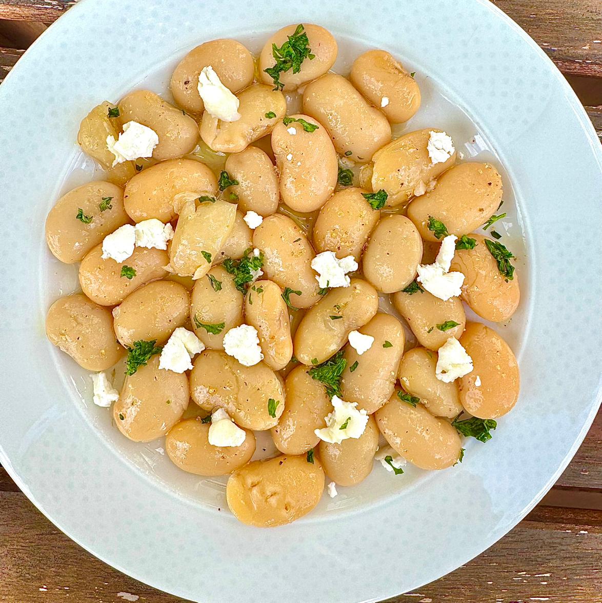 Butter beans van bold beanco met fetakaas en peterselie