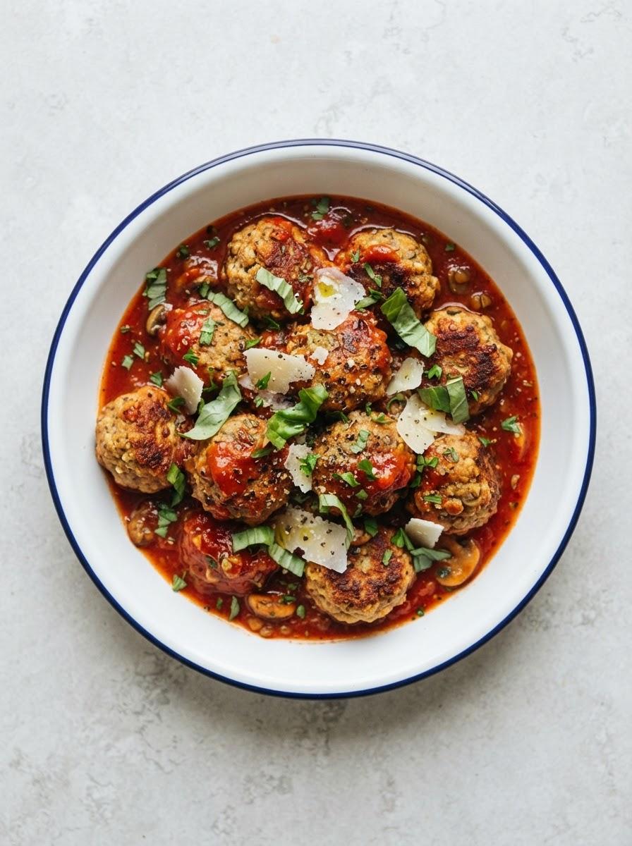 Vegetarische balletjes in tomatensaus