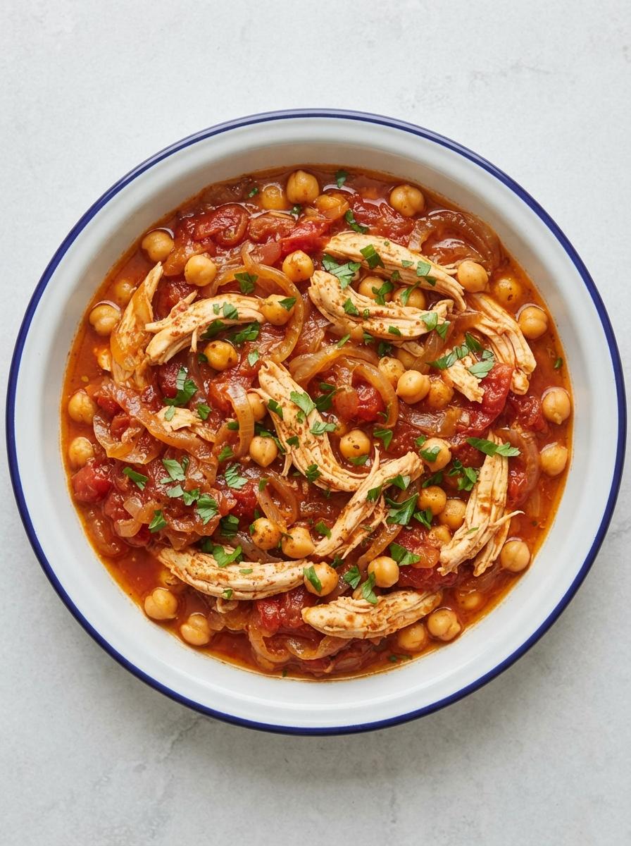 Eiwitrijke slowcooker kip met kikkererwten