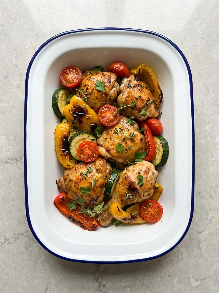 Airfryer kip en groenten one pan