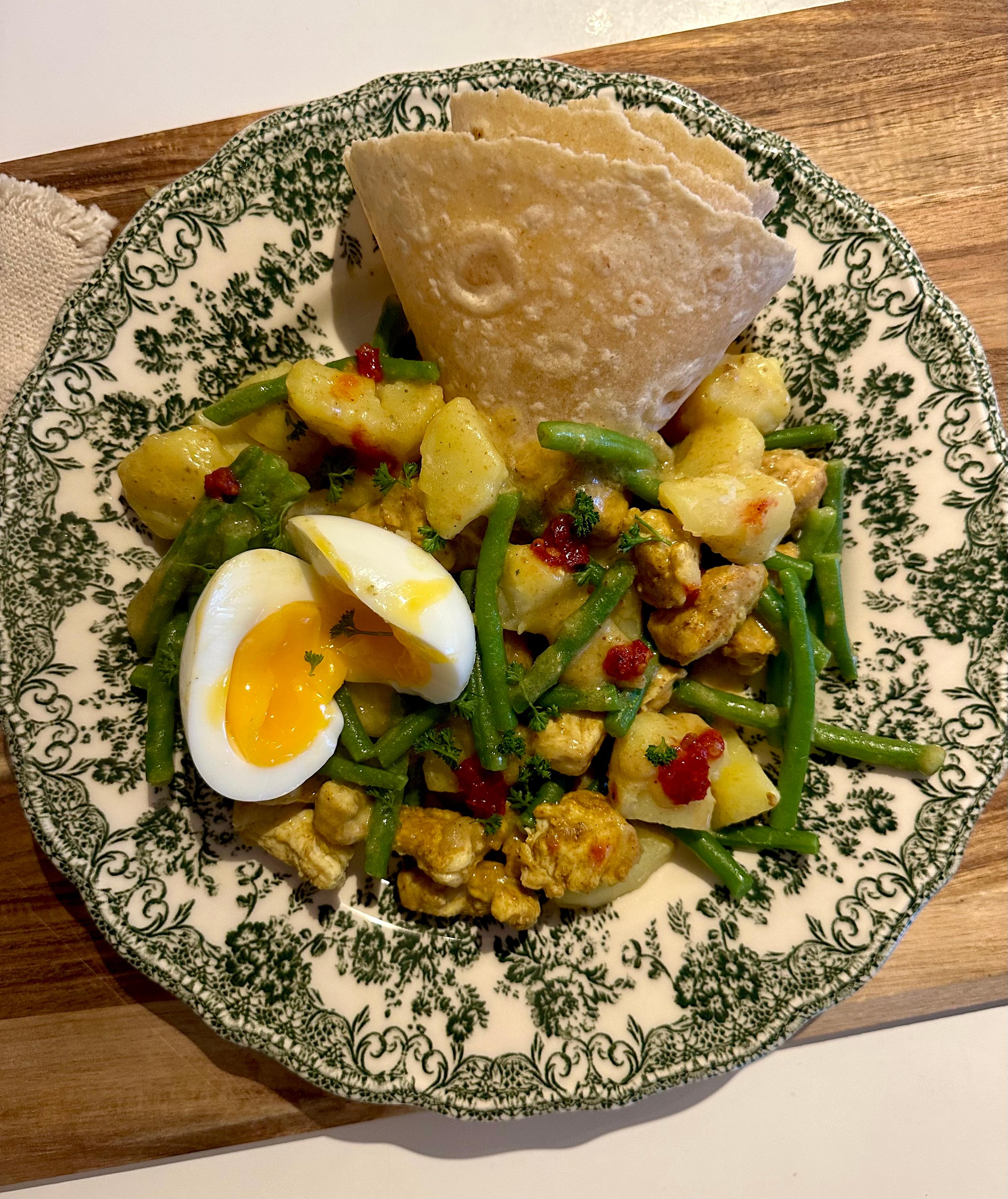 Roti kip masala