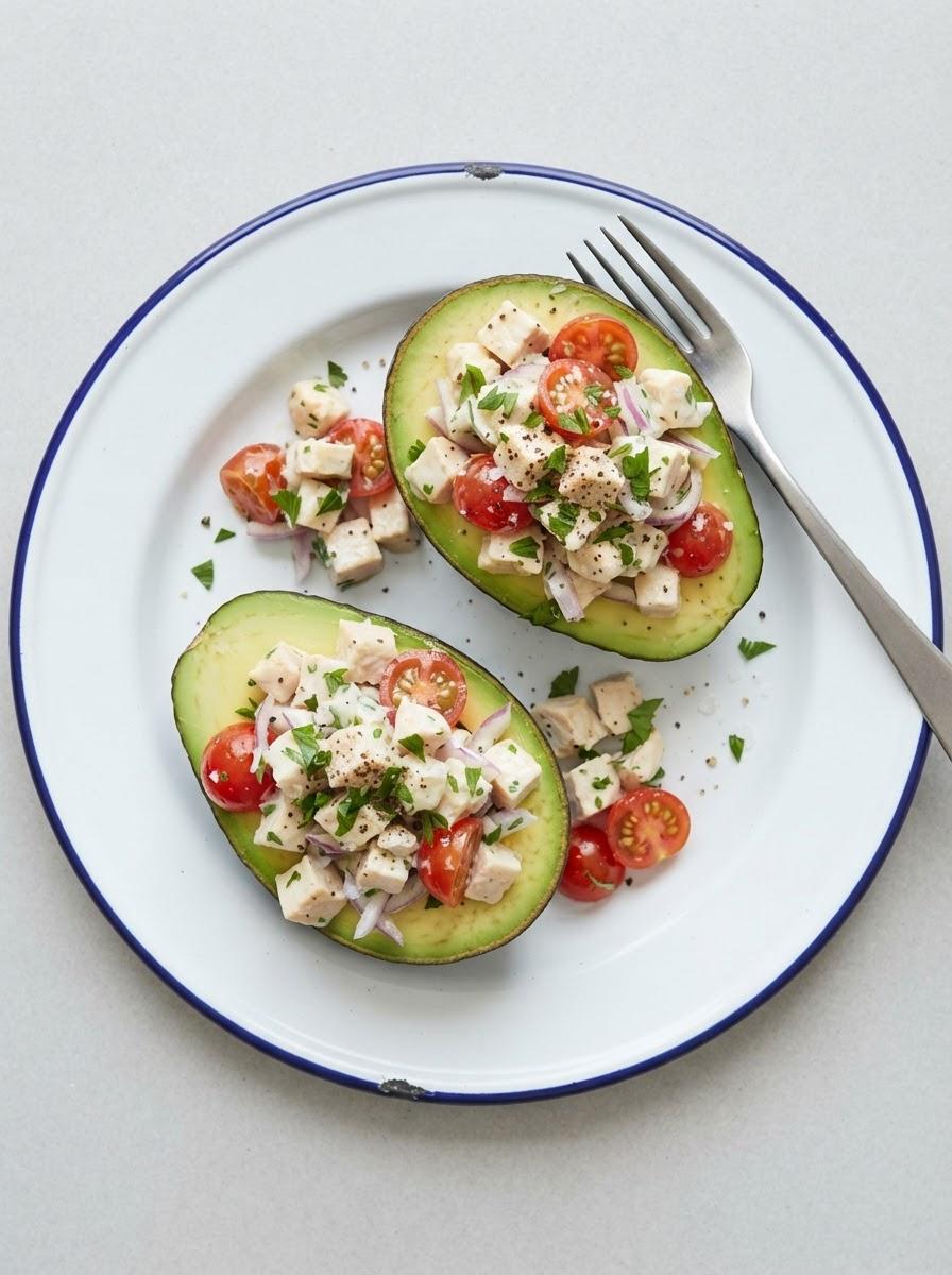 Koolhydraatarme gevulde avocado
