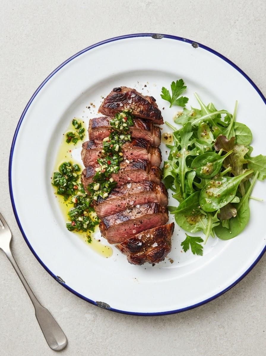 Eiwitrijke entrecote met chimichurri