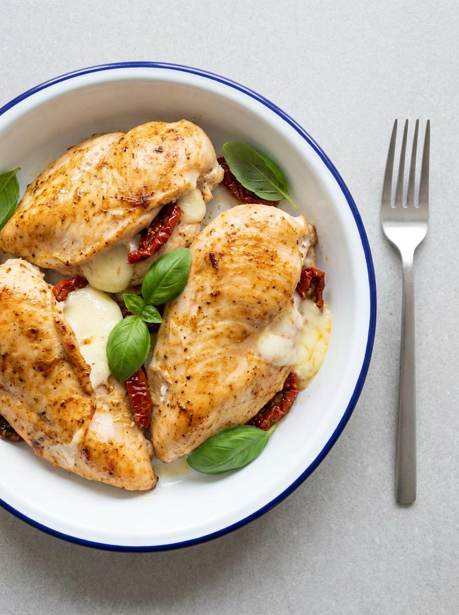 Kipfilet gevuld met mozzarella airfryer