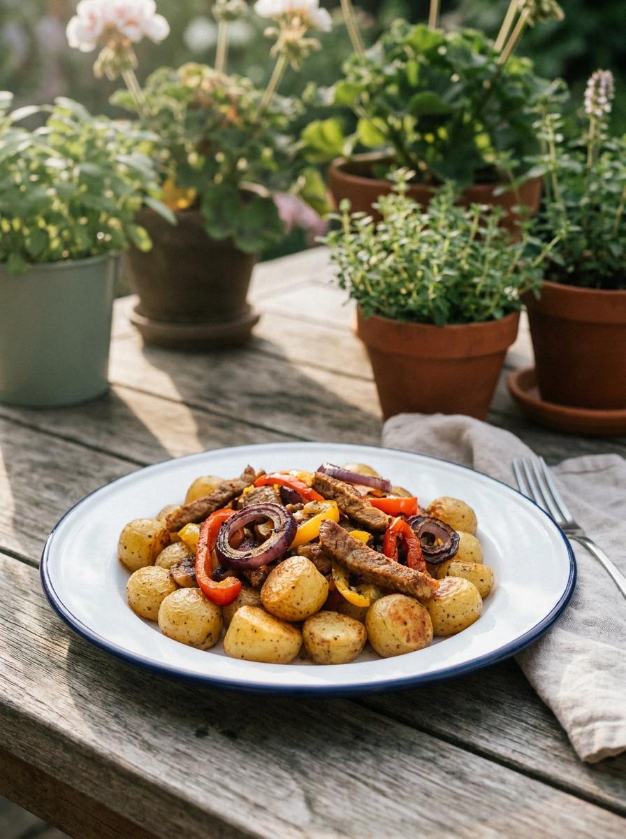Gyrosschotel uit de airfryer
