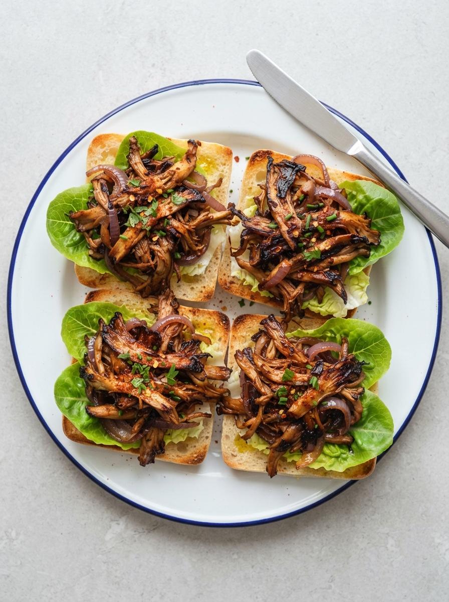 Vegetarische pulled oesterzwam