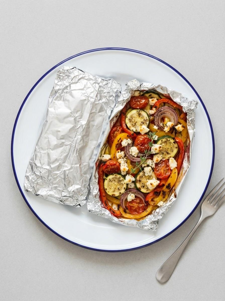 Vegetarische groentepakketjes van de BBQ
