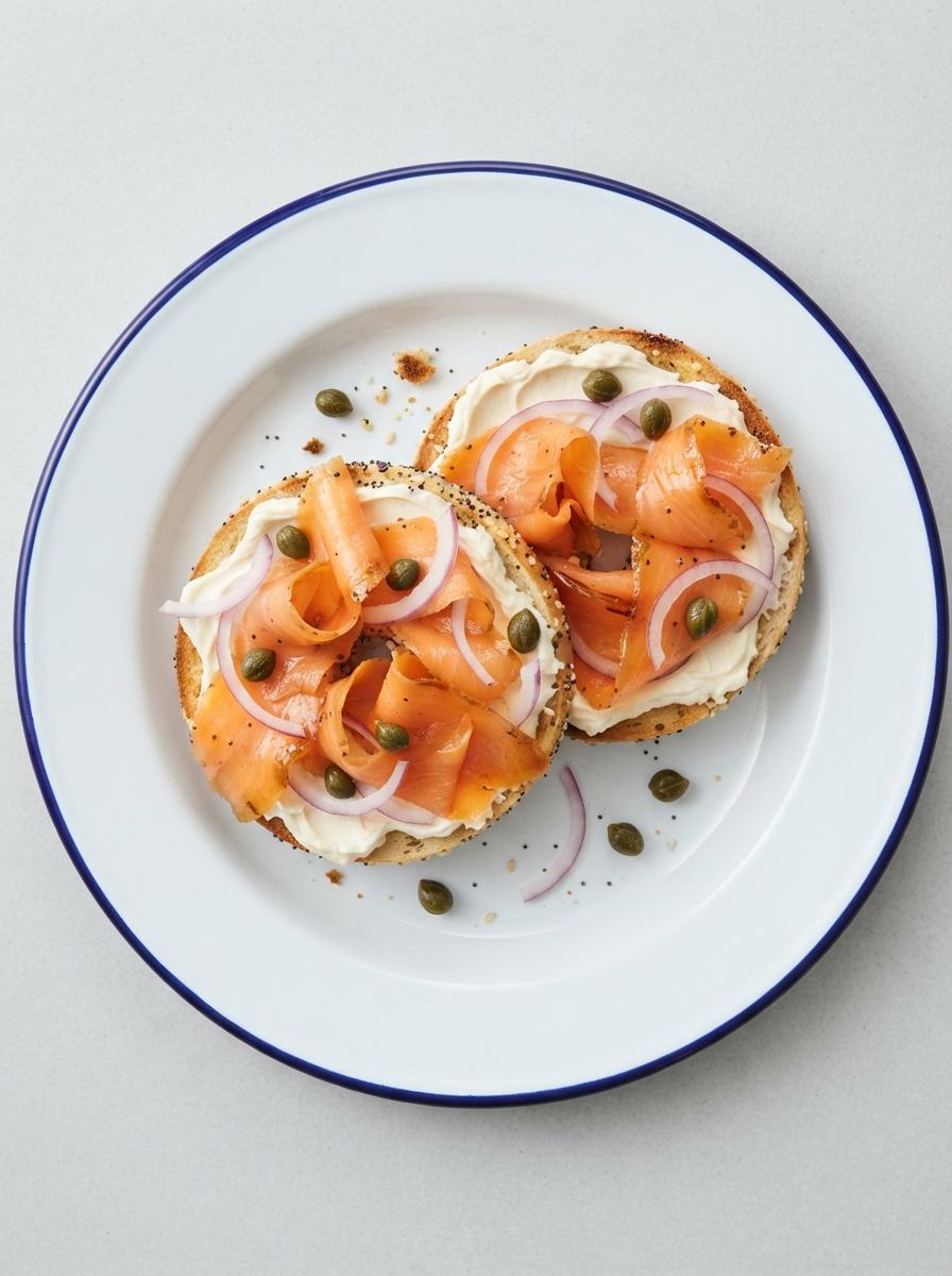 Vegan bagel met zalm