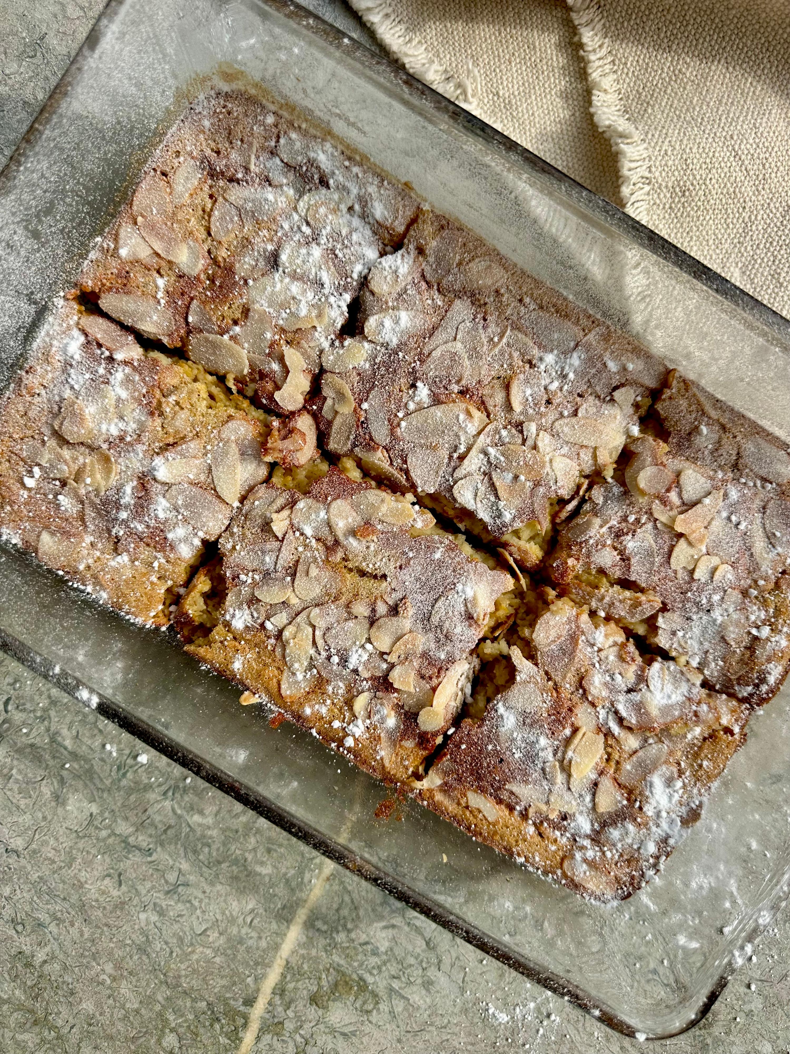 Baked oats “Almond Croissant” met pompoen en frangipane
