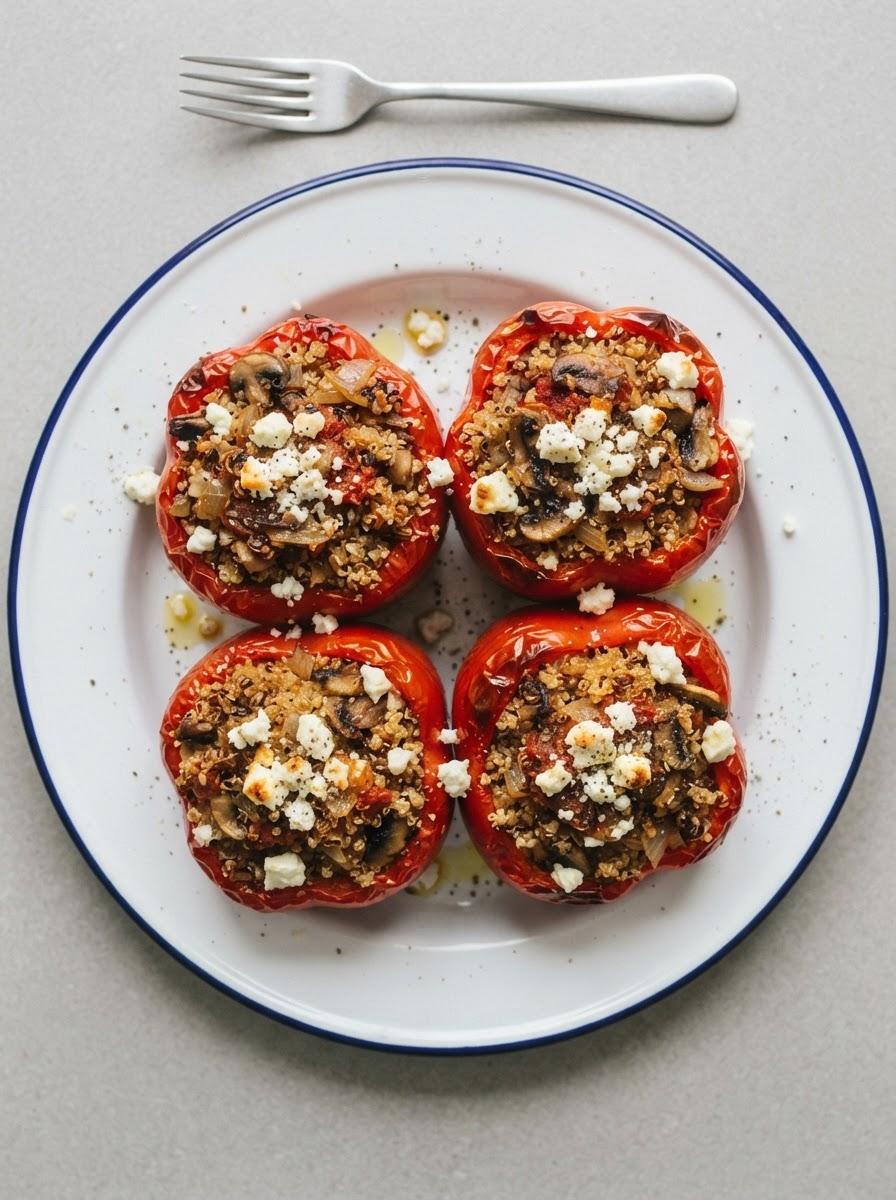 Vegetarische gevulde paprika