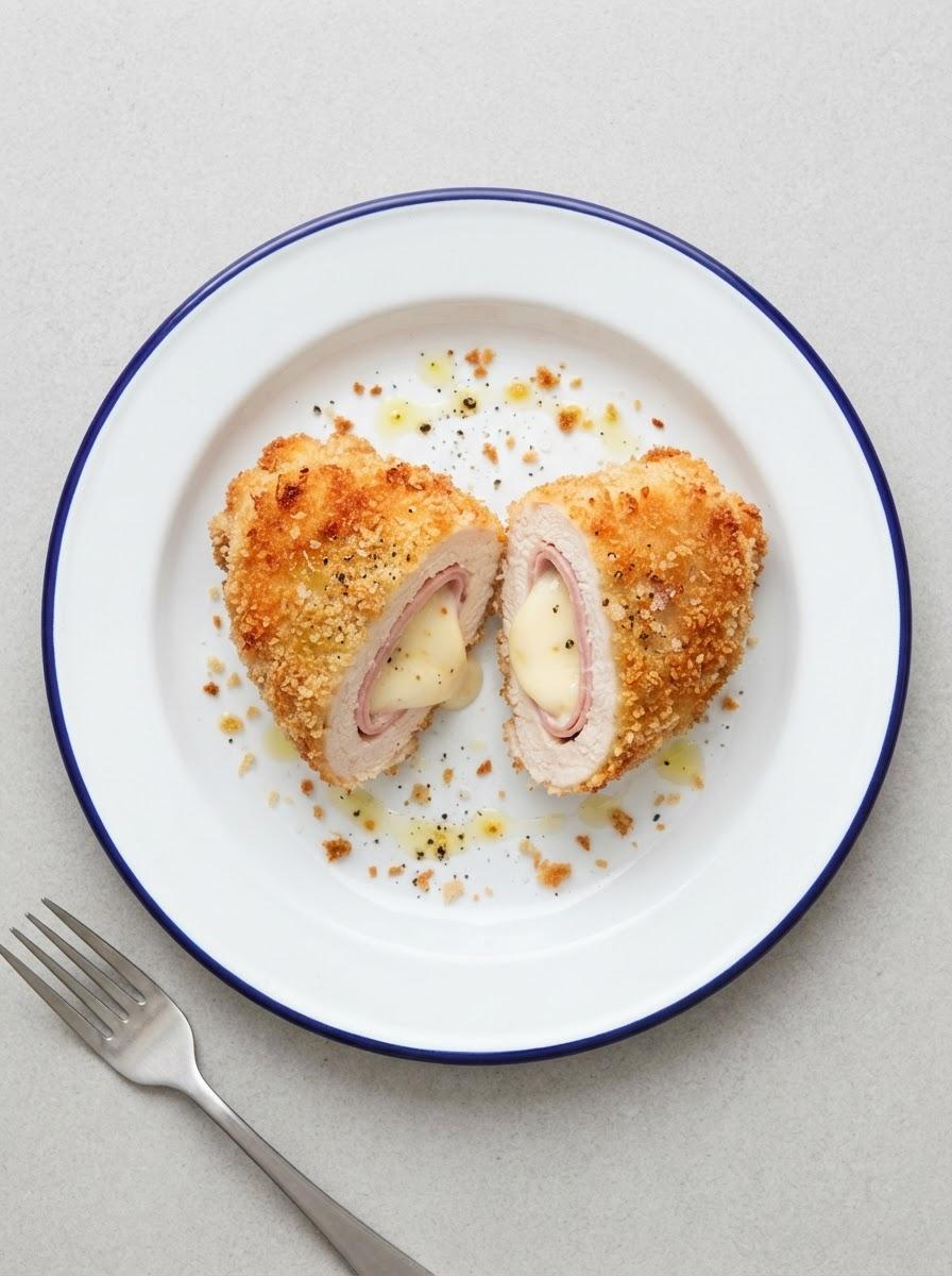 Eiwitrijke kip cordon bleu uit de oven