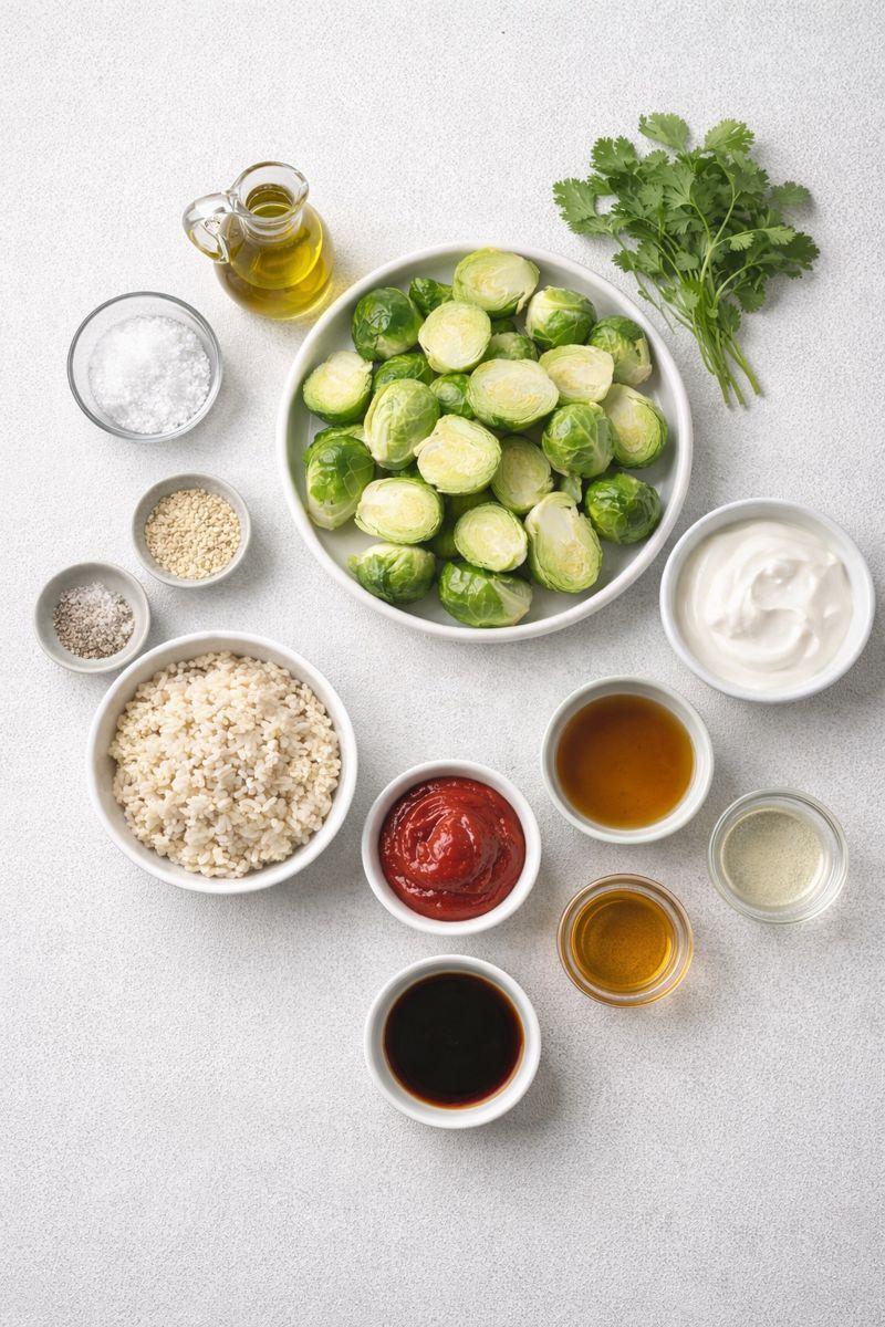 Sticky gochujang brussels sprouts
