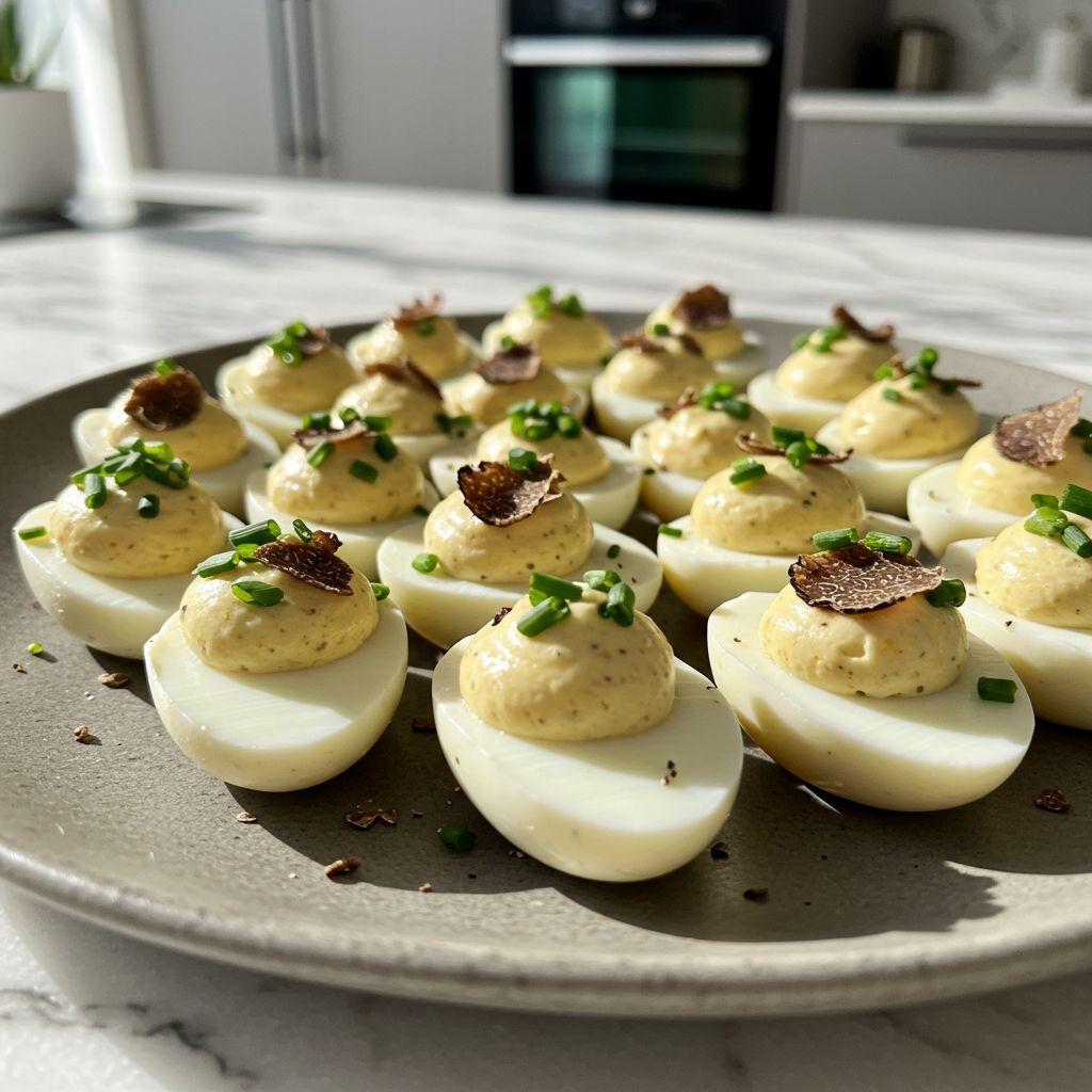 Luxe Gevulde Kwarteleitjes met Romige Truffelmayo