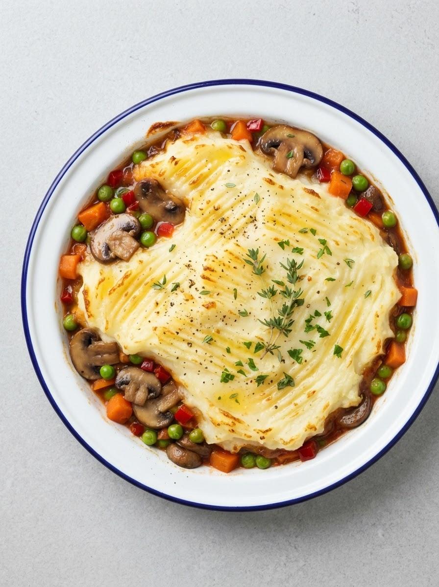 Vegetarische ovenschotel met puree