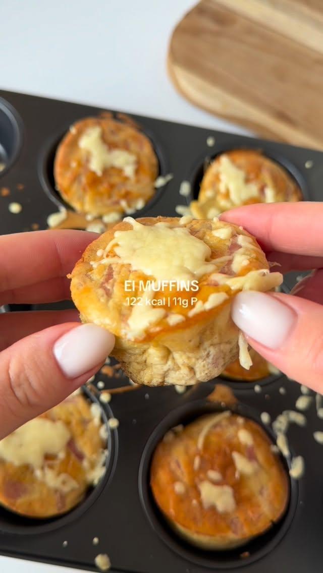 High protein eimuffins met ham en kaas