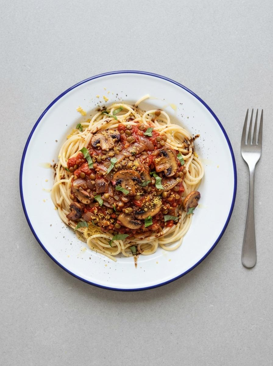 Vegan spaghetti bolognese