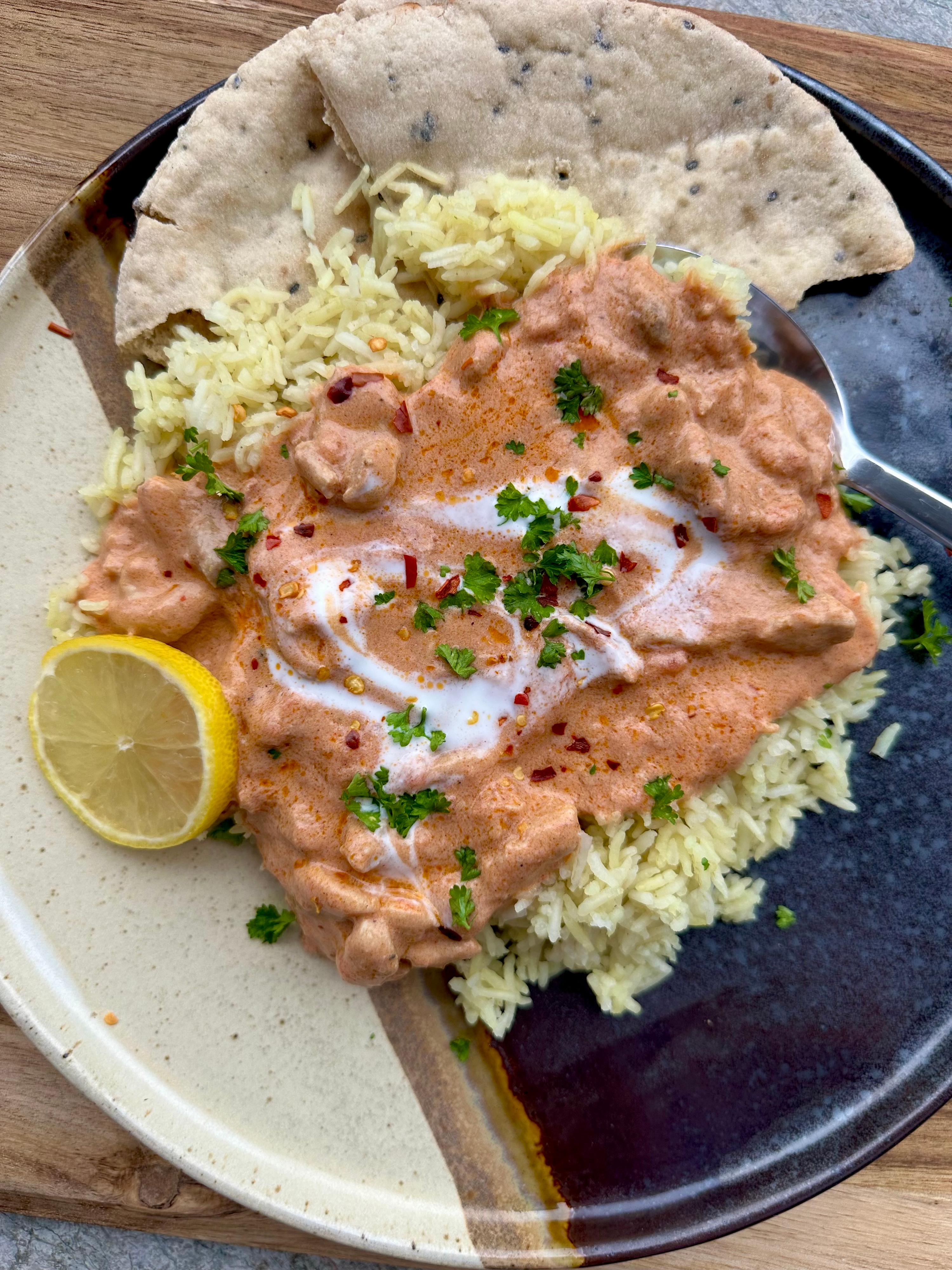 Protein Butter Chicken met kwark