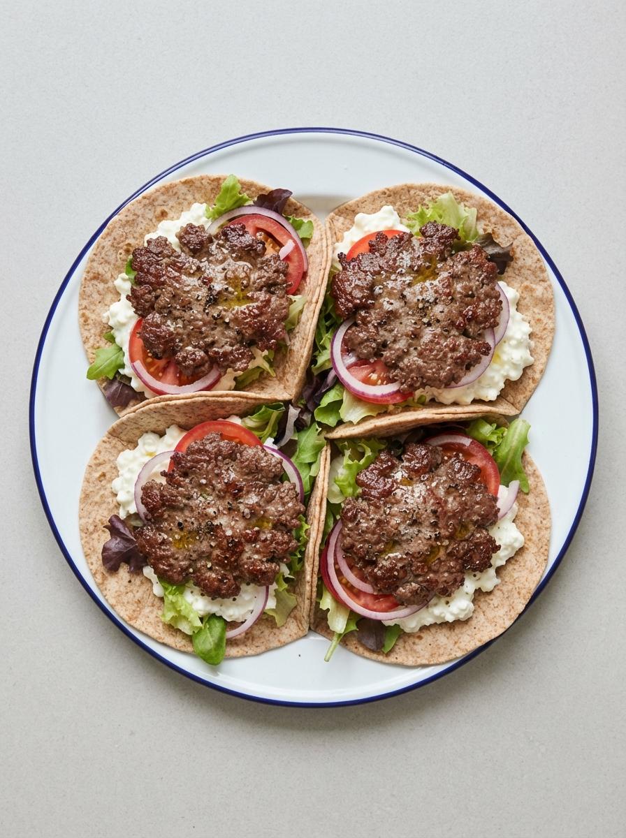 Eiwitrijke smash burger tacos