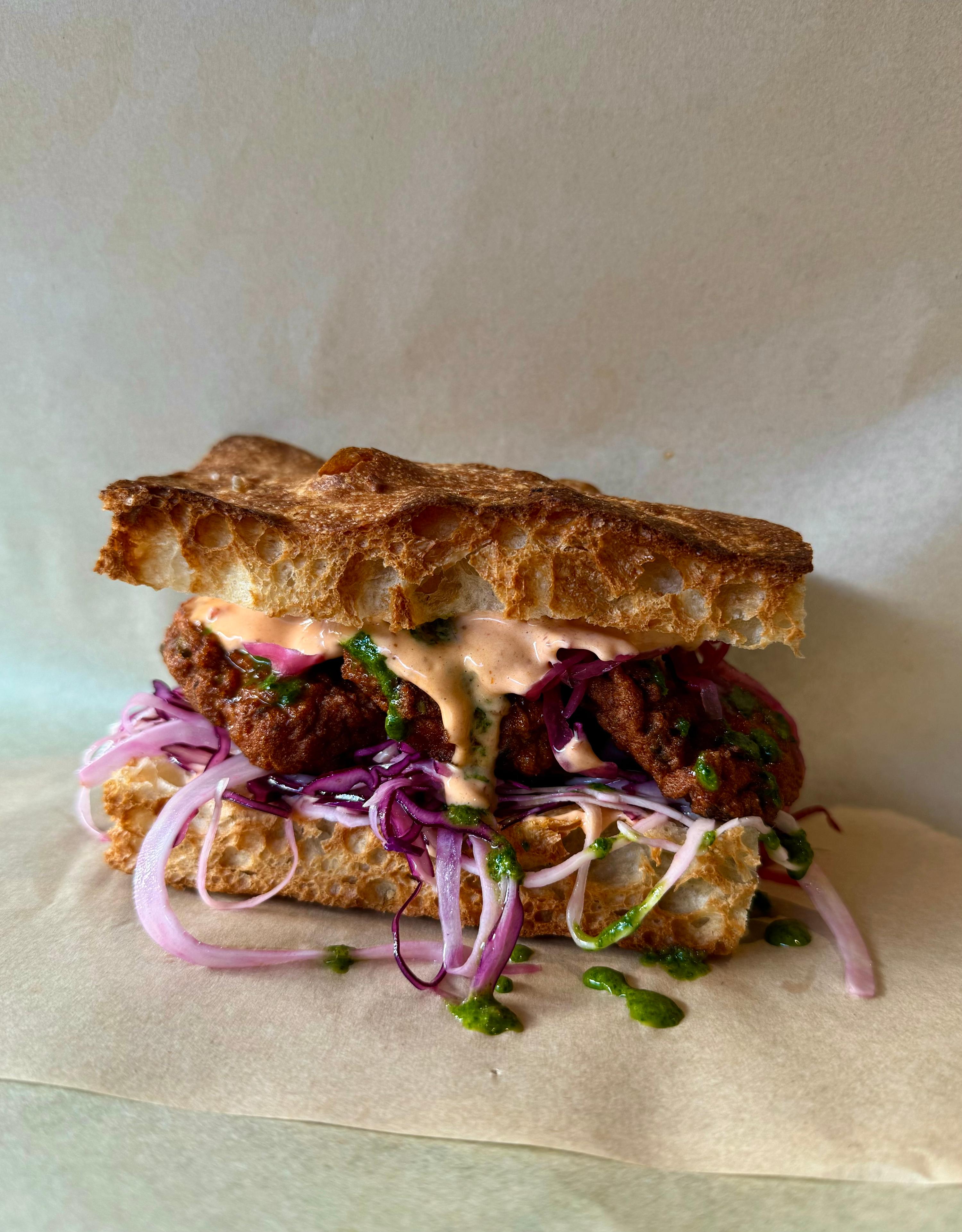 Thaise Fishcake Sandwich