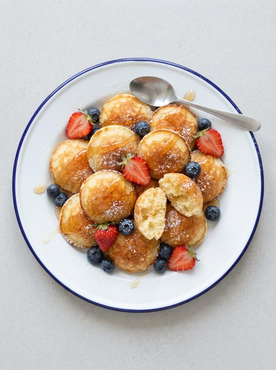 Eiwitrijke poffertjes met kwark in het beslag