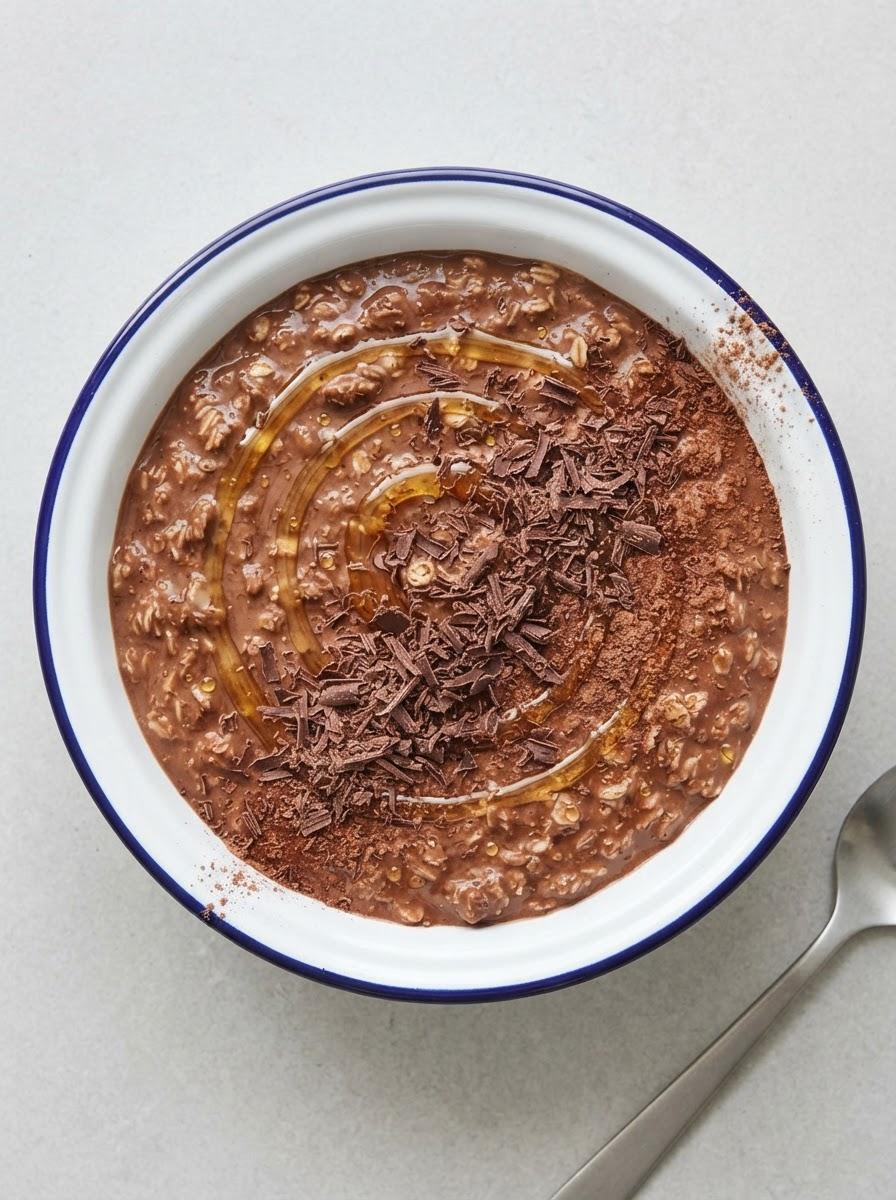 Eiwitrijke chocolade overnight oats