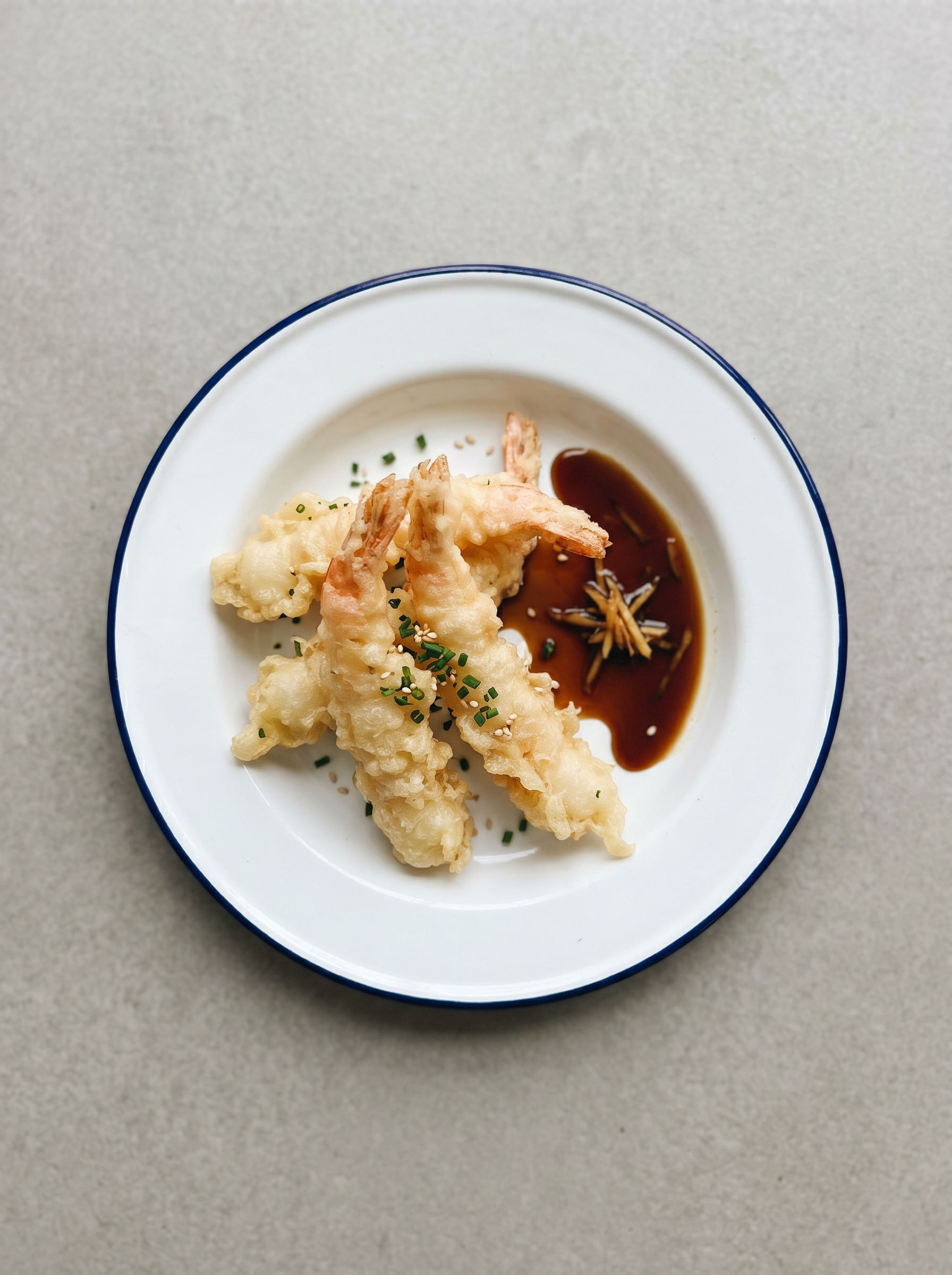 Garnalentempura met dip