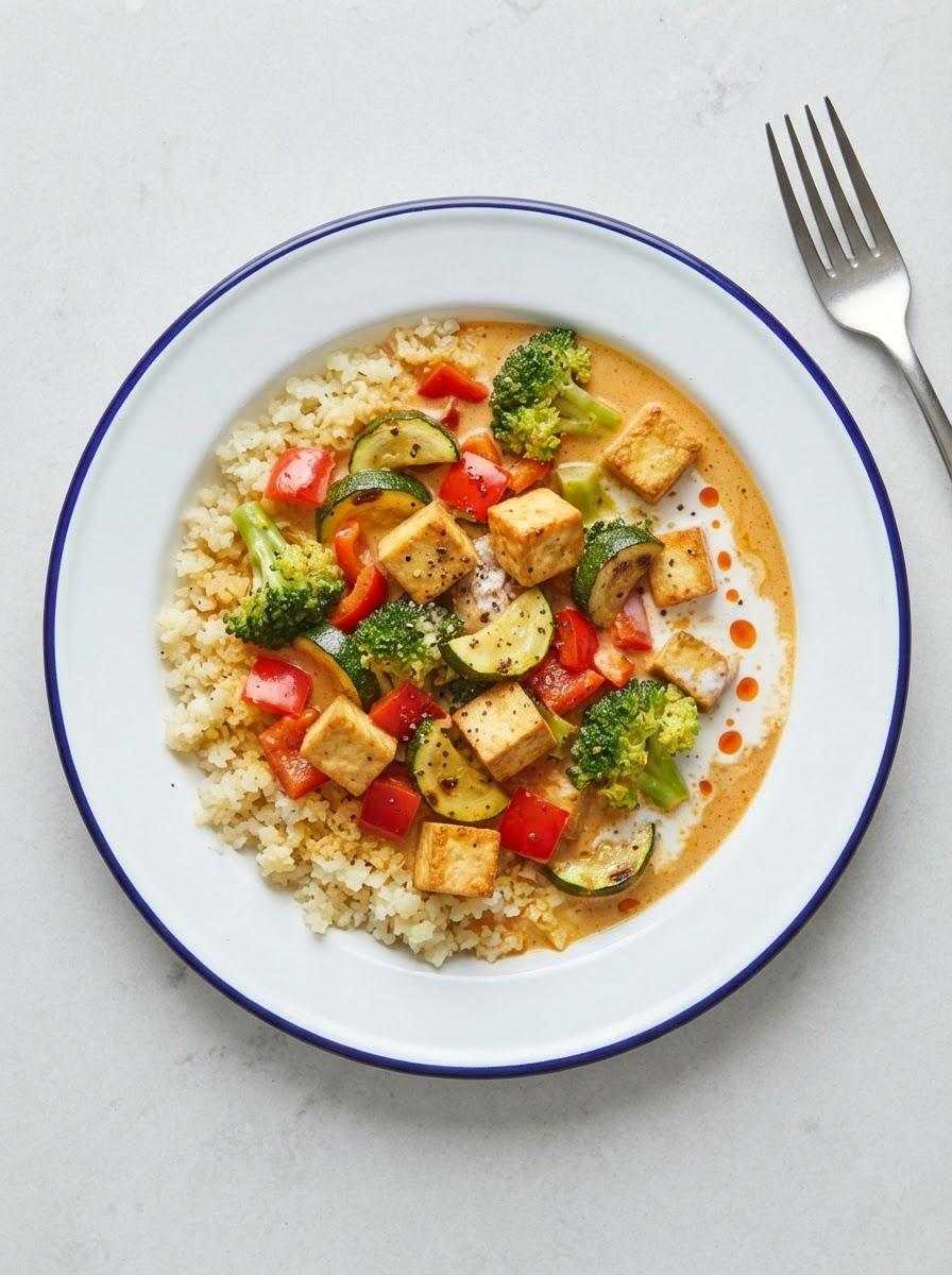 Koolhydraatarme tofu curry