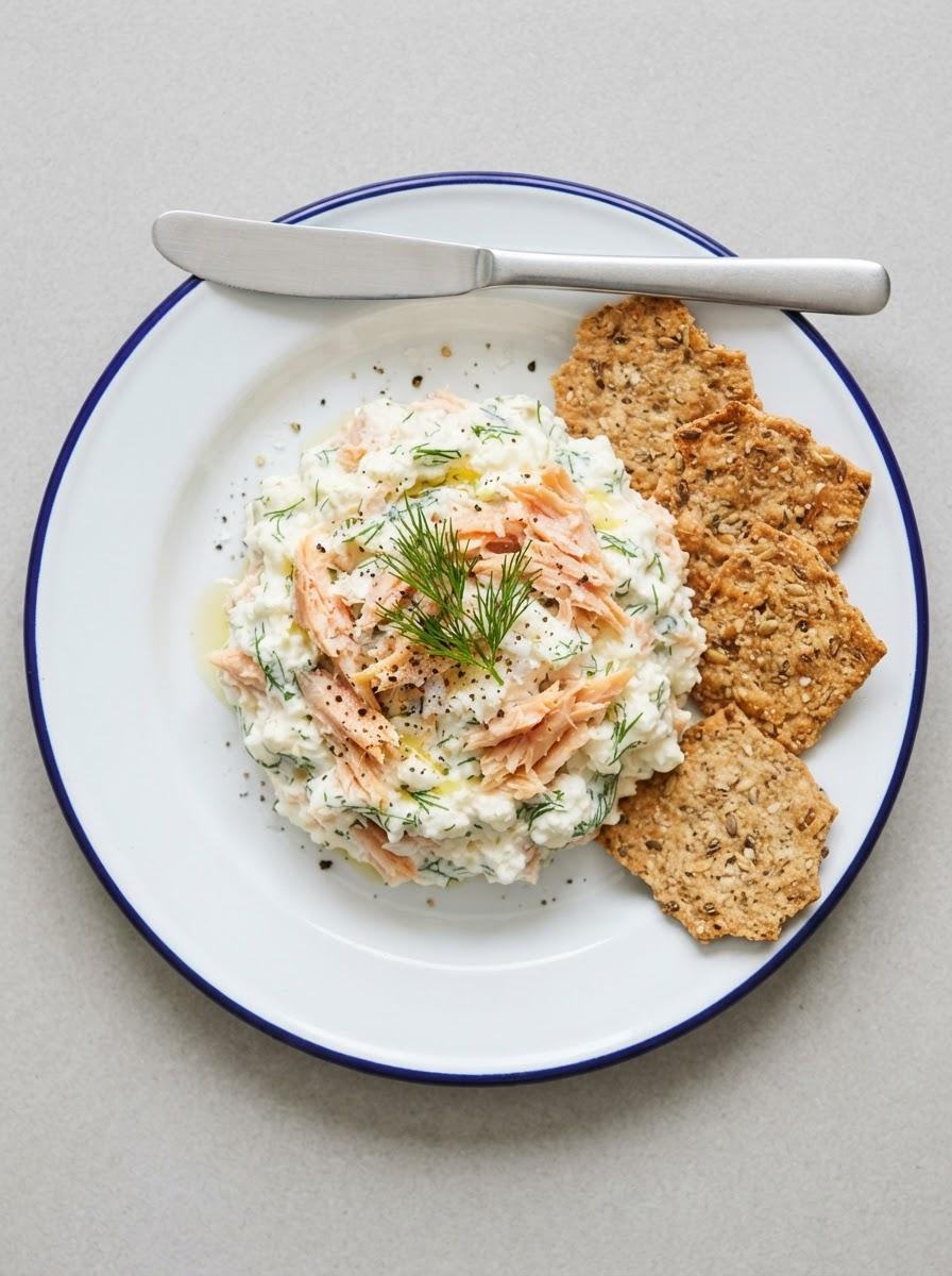 Eiwitrijke makreelrillette met hüttenkäse