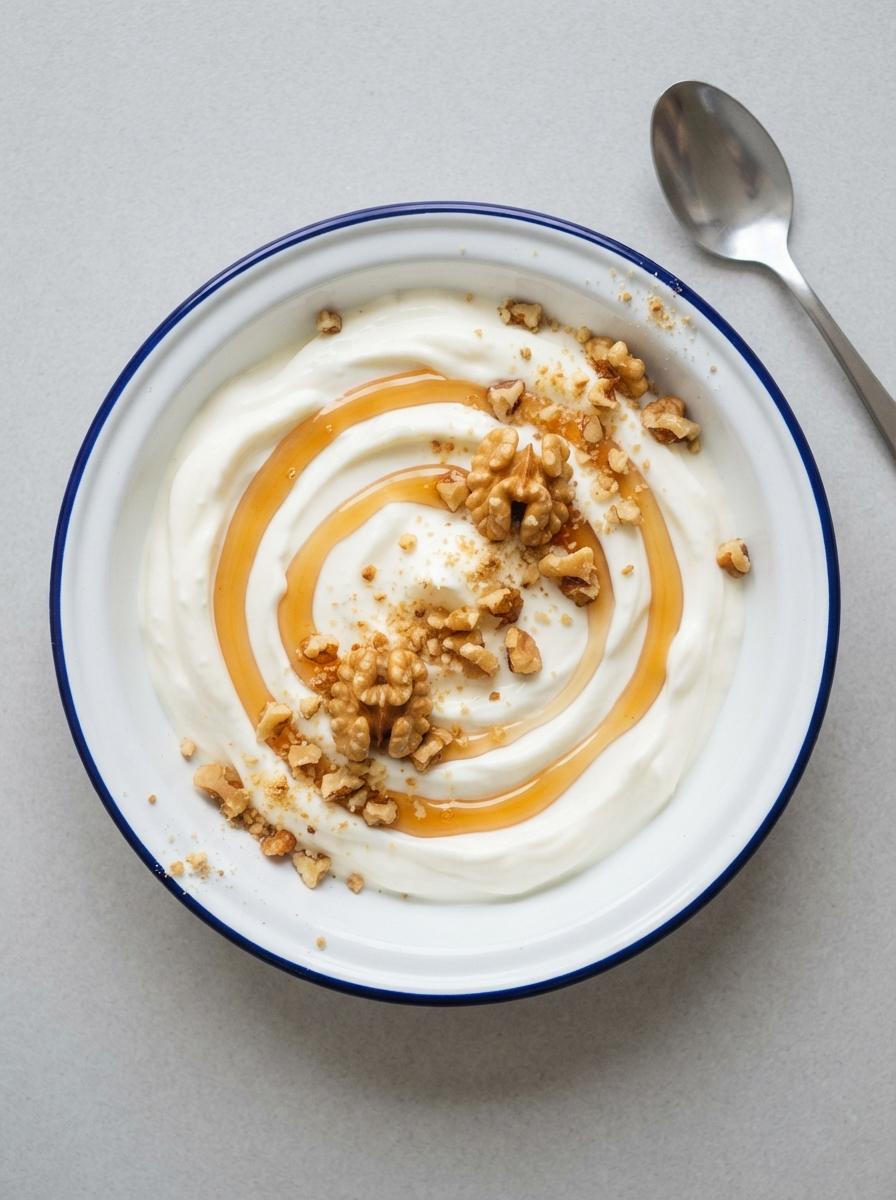 Eiwitrijke Griekse yoghurt met honing en walnoten