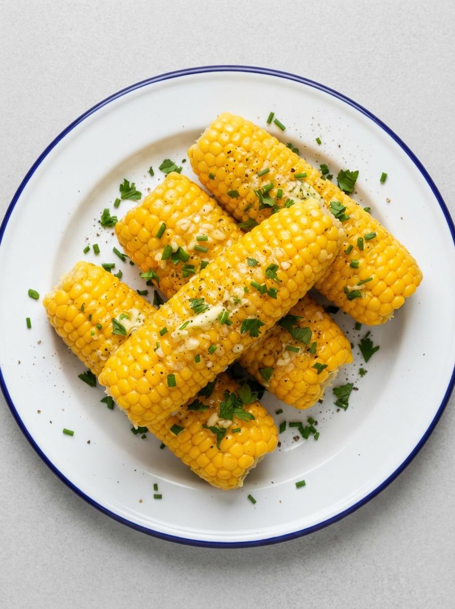 Vegan maiskolven met kruidenboter