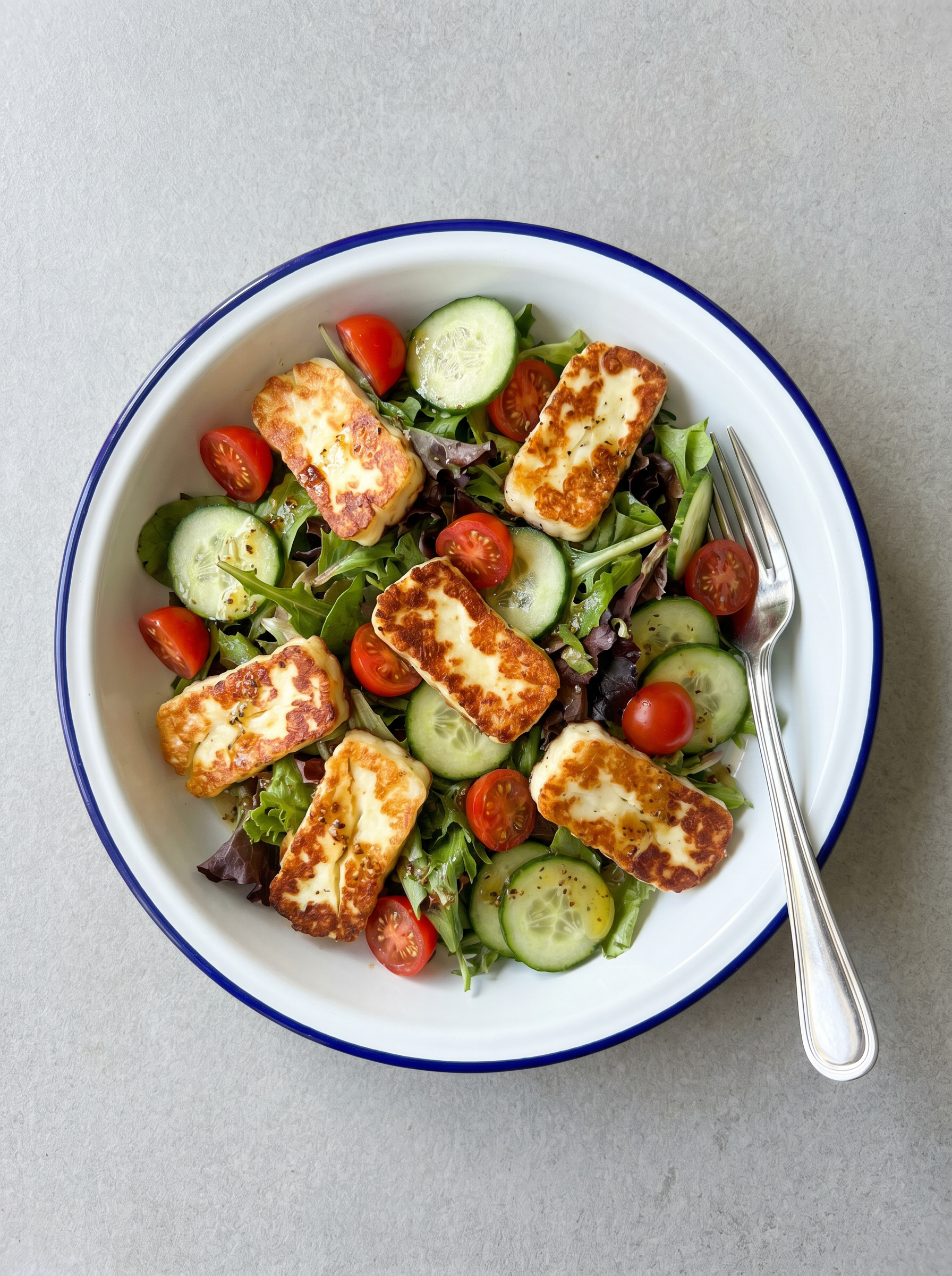 Airfryer halloumi salade