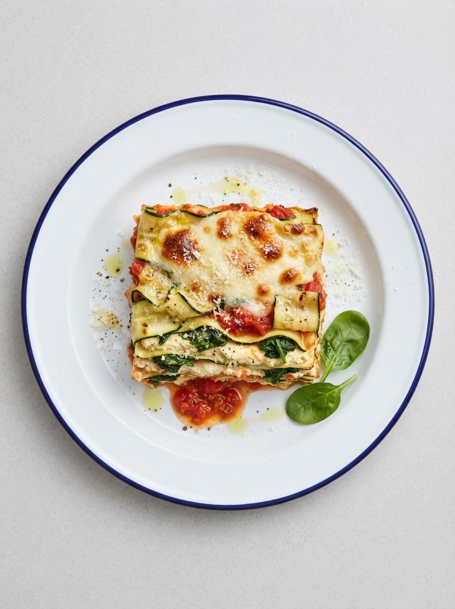 Vegetarische courgettelasagne